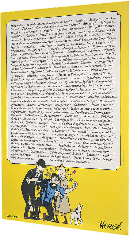Poster des 220 jurons d'Haddock