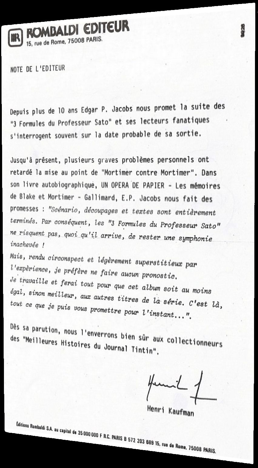 Lettre Rombaldi