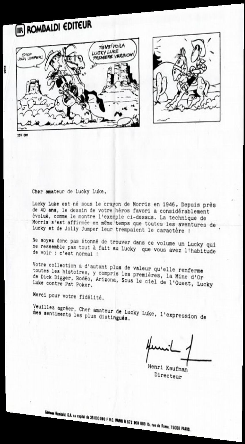 Lettre Rombaldi