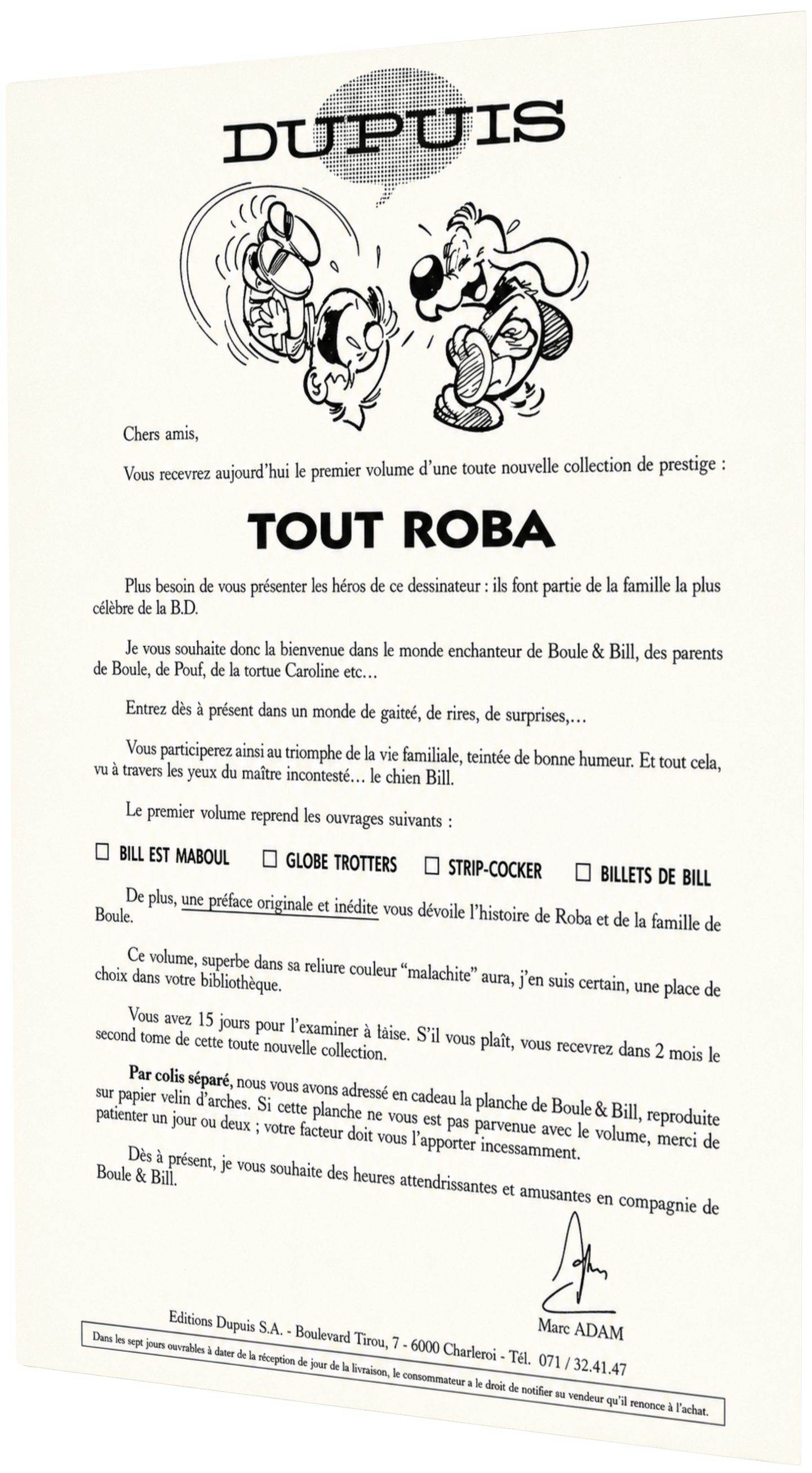 Lettre Rombaldi