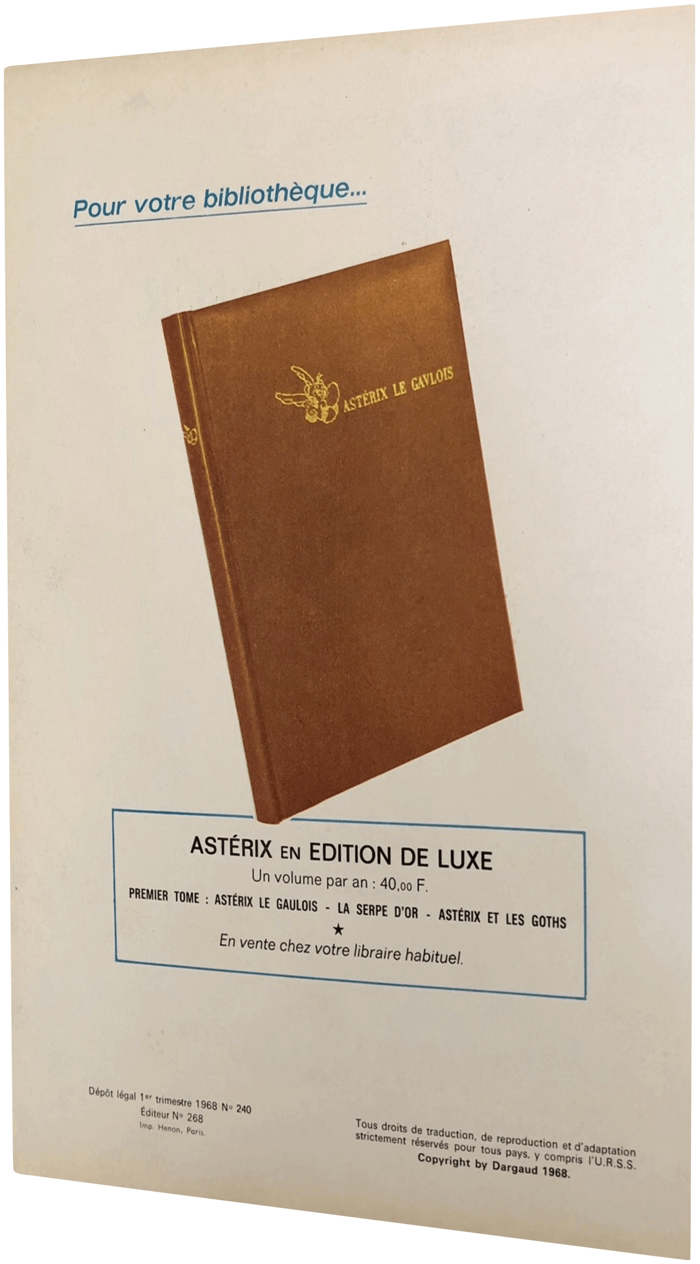 Publicité Asterix