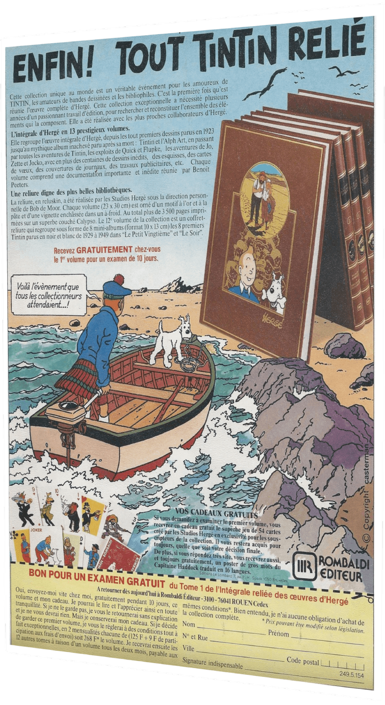 Publicités L'intégrale d'Hergé
