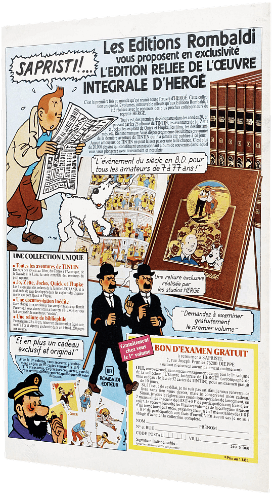 Publicités L'intégrale d'Hergé
