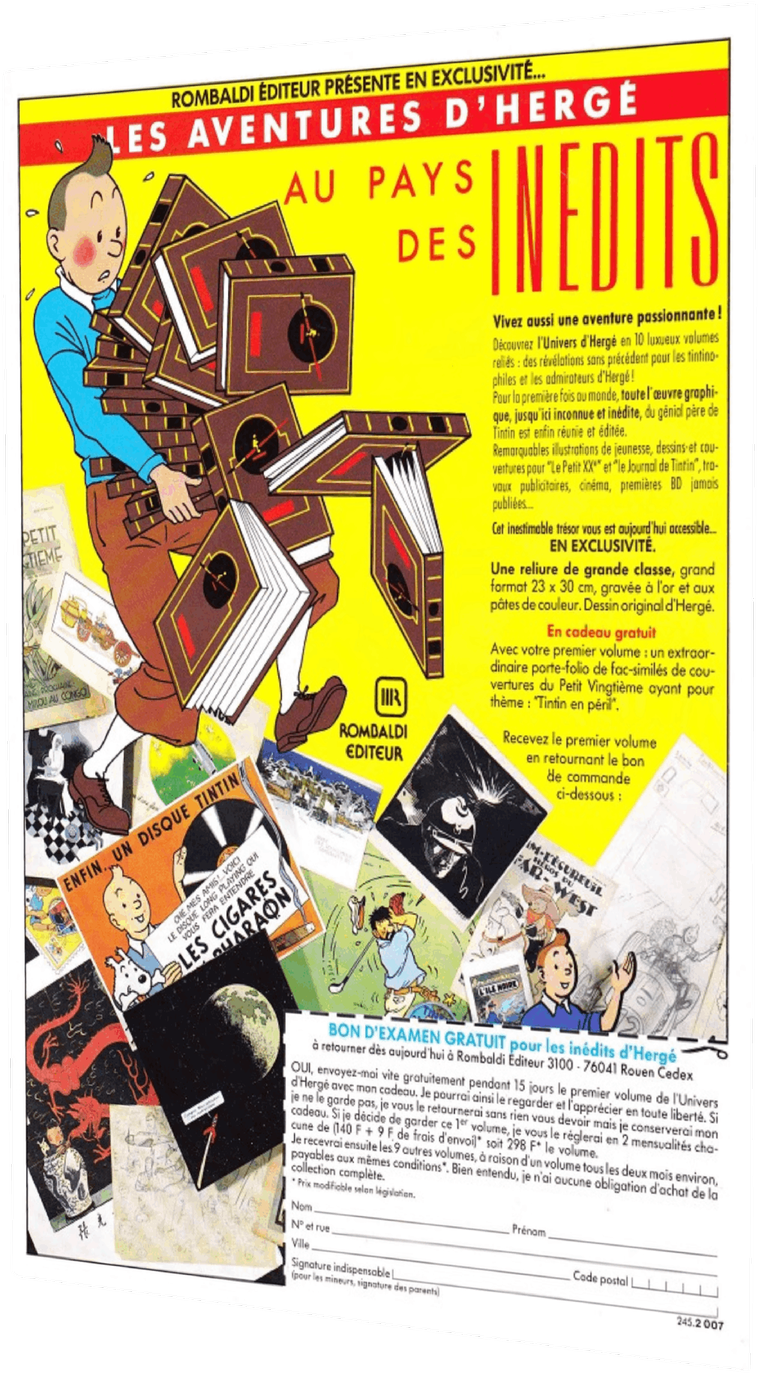Publicité l'Univers d'Hergé