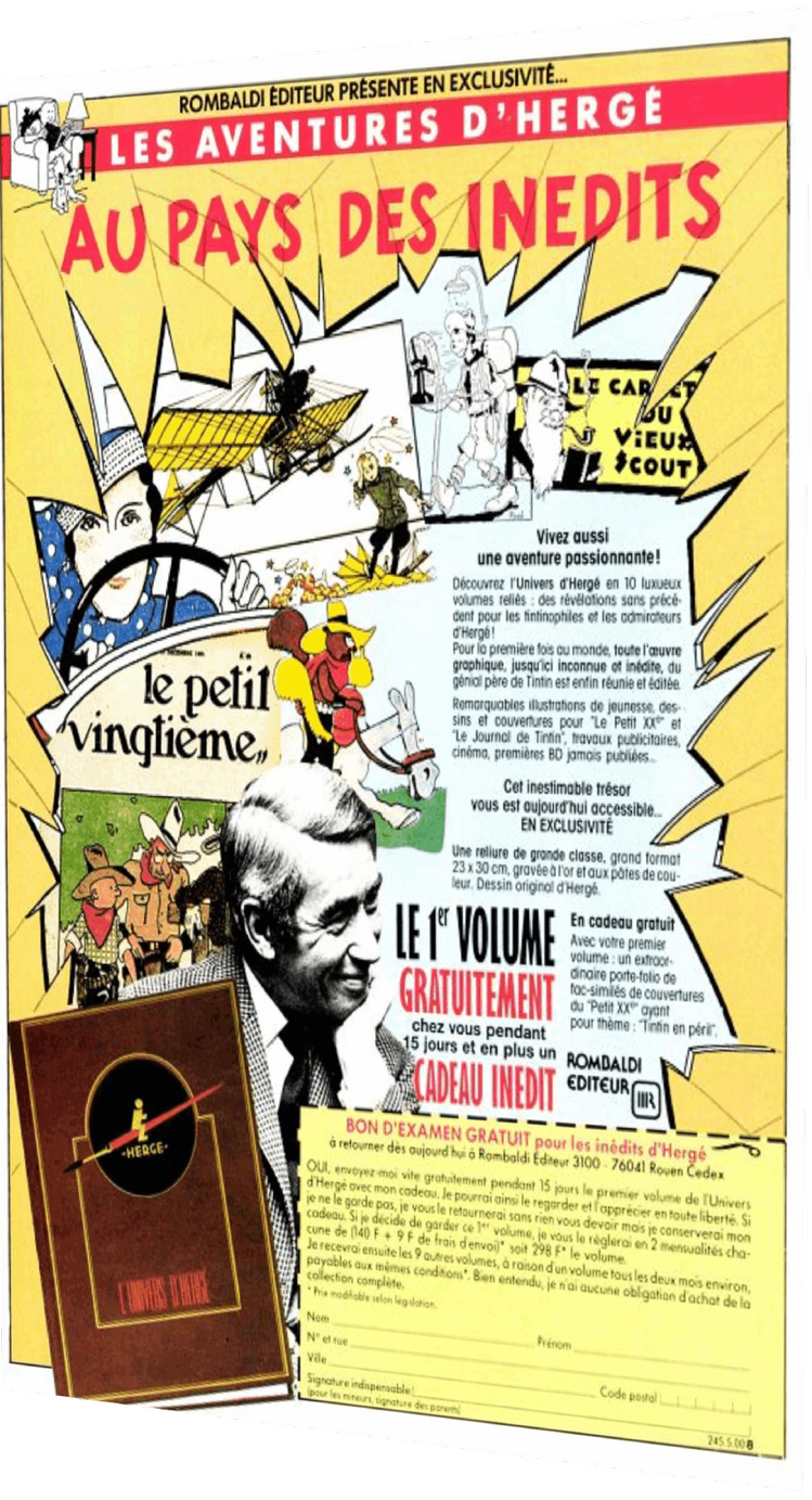 Publicité l'univers d'Hergé